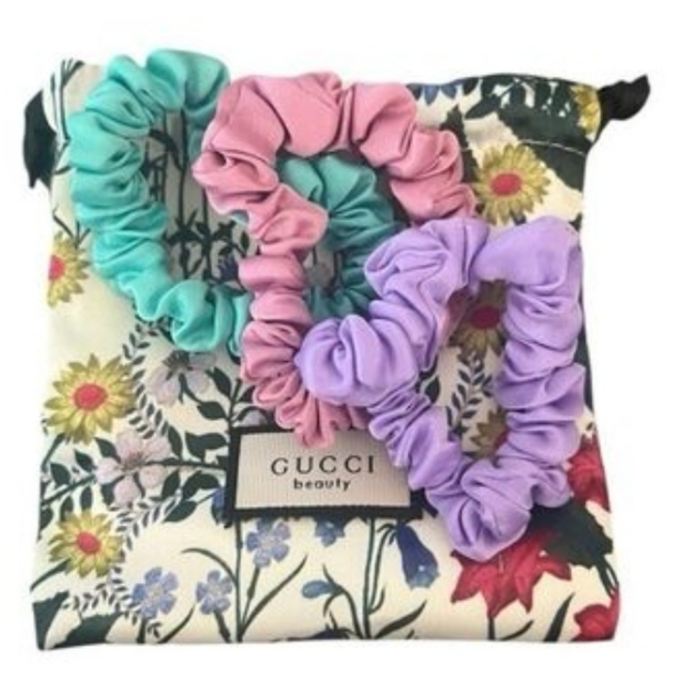 GUCCI hair scrunchies set and GUCCI pouch Hair Tie hair accessories GWP - Picture 7 of 9